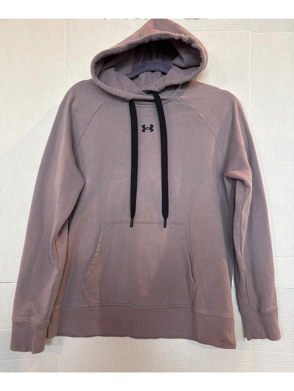 Under Armour Loose Fit Hoodie Sweatshirt Medium Mauve Pink